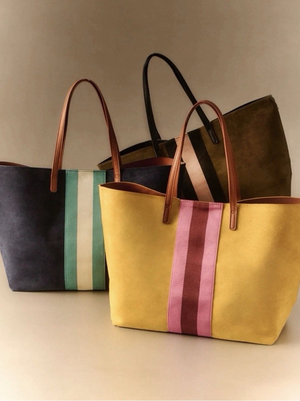 Neiman Marcus Yellow and pink stripe bag. New/ never used.